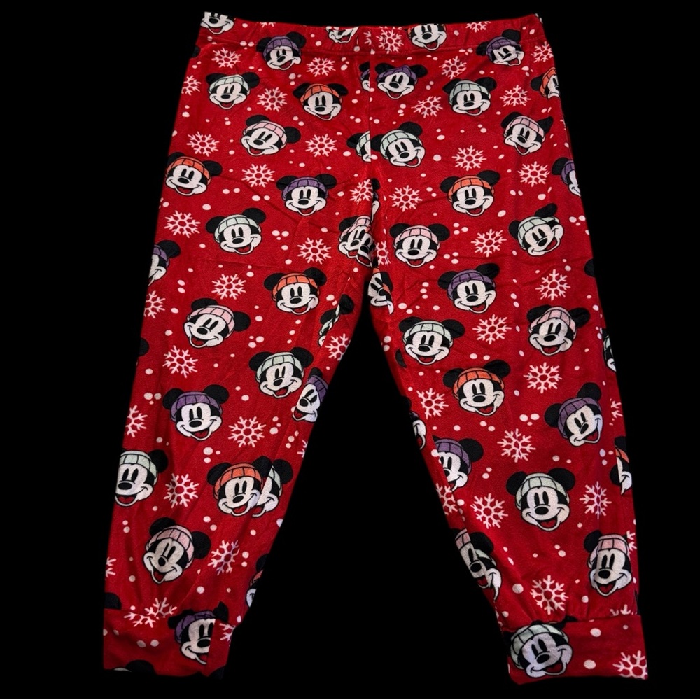 Disney Mickey Mouse Fleece Lounge Cuffed Pajama Pants 2x 18W-20W‎ #260
